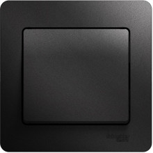 Выключатель с/у 1-кл 10А, IP20, в сборе, Schneider Electric Glossa [GSL000712][15] антрацит
