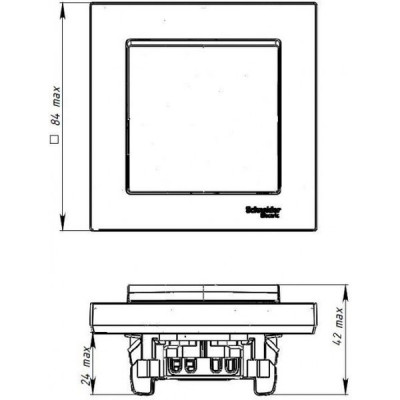 Выключатель с/у 1-кл 10А, IP20, в сборе, Schneider Electric ATLASDESIGN [ATN000212][15] бежевый