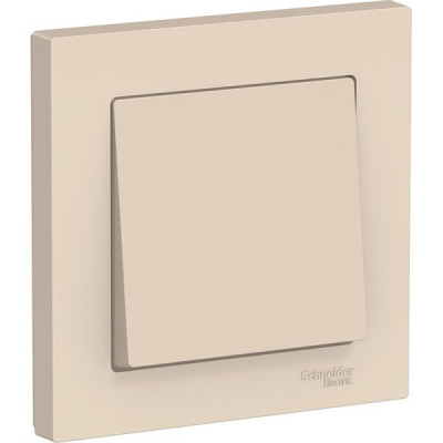 Выключатель с/у 1-кл 10А, IP20, в сборе, Schneider Electric ATLASDESIGN [ATN000212][15] бежевый