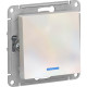 Выключатель с/у 1-кл 10А, IP20, с подсветкой, Schneider Electric ATLASDESIGN [ATN000413][10] жемчуг