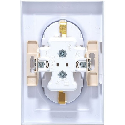 Розетка с/у 2x2P+Е 16A, IP20, со штор., в сборе, Schneider Electric ATLASDESIGN [ATN000426][6]жемчуг