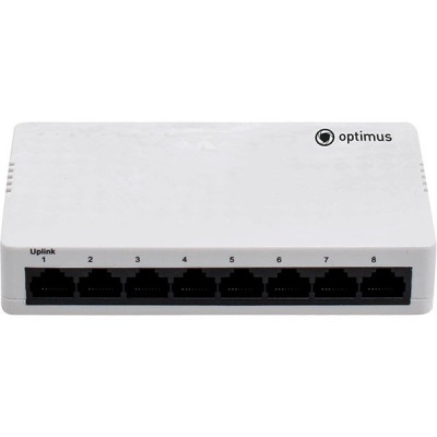 Коммутатор Optimus U1EN-7G/1G 8port 10/100/1000Mbps; неуправляемый; Питание 5-12В