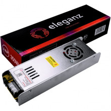 Блок питания 12V 350W, IP20, металл корпус узкий, кулер [ELEGANZ-350-12] 