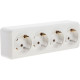 Розетка о/у 4x2P+E 16А, SmartBuy Юпитер [SBE-03w-16-S4-Z] белый