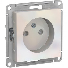 Розетка с/у 2P 16A, IP20, со шторками, Schneider Electric ATLASDESIGN [ATN000449][10] жемчуг