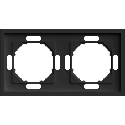Рамка 2п, IP20, STEKKER Эмили [PFR00-5002-05] черный уголь soft touch