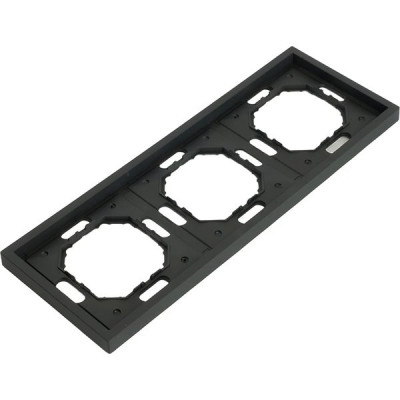Рамка 3п, IP20, STEKKER Эмили [PFR00-5003-05] черный уголь soft touch