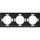 Рамка 3п, IP20, STEKKER Эмили [PFR00-5003-05] черный уголь soft touch