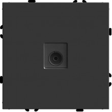 Розетка с/у TV одиночная, IP20, STEKKER Эмили [RST00-5108-05][12] черный уголь soft touch
