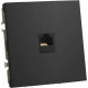 Розетка с/у компьютерная 1xRJ45, IP20, STEKKER Эмили [RST00-5117-05][12] черный уголь soft touch