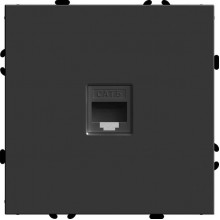Розетка с/у компьютерная 1xRJ45, IP20, STEKKER Эмили [RST00-5117-05][12] черный уголь soft touch
