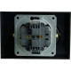 Розетка с/у 2x2P+E 16A, IP20, со шторками, STEKKER Эмили [RST16-5114-05] черный уголь soft touch