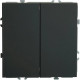 Выключатель с/у 2-кл 10А, IP20, STEKKER Эмили [RSW10-5104-05] черный уголь soft touch