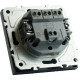 Выключатель с/у 3-кл 10A, IP20, STEKKER Эмили [RSW10-5108-05] черный уголь soft touch