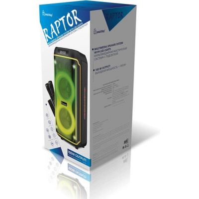 Колонки SmartBuy RAPTOR, BT, RGB, USB/MicroSD/FM, 2 микрофона, 100 Вт [SBS-5760]