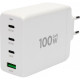Зарядное устройство Cablexpert, 100Вт GaN, 5A, QC5.0/PD, 3xType-C, 1xUSB [MP3A-PC-66] белый