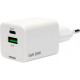 Зарядное устройство Cablexpert, 30Вт GaN, 3А, QC4.0/PD, 1xUSB, 1xType-C [MP3A-PC-63] белый