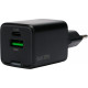 Зарядное устройство Cablexpert, 30Вт GaN, 3А, QC4.0/PD, 1xUSB, 1xType-C [MP3A-PC-64] черный