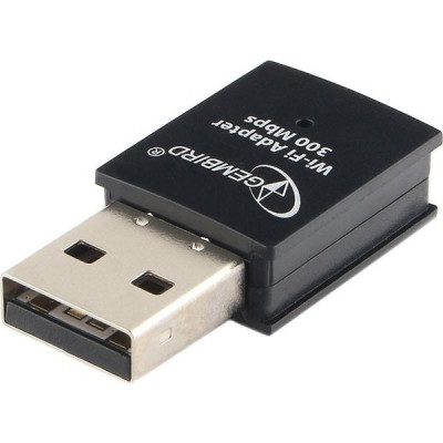 Адаптер Wi-Fi Gembird WNP-UA-005, 300Мбит, мини, USB, 802.11b/g/n, RTL8192EU