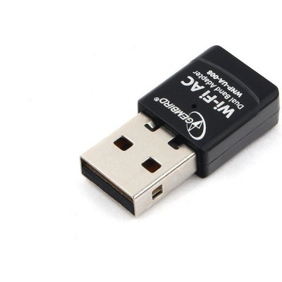 Адаптер Wi-Fi Gembird WNP-UA-008, 600 Мбит, двухдиапазонный мини, USB, 802.11b/g/n/ac/а, RTL8811CU