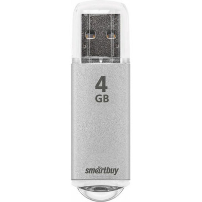 Накопитель USB Flash 4Gb SmartBuy V-Cut Silver