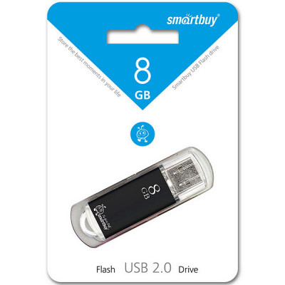 Накопитель USB Flash 8Gb SmartBuy V-Cut Black