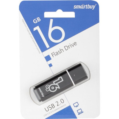 Накопитель USB Flash 16Gb SmartBuy Glossy series Black