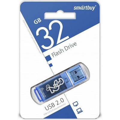 Накопитель USB Flash 32Gb SmartBuy Glossy series Blue