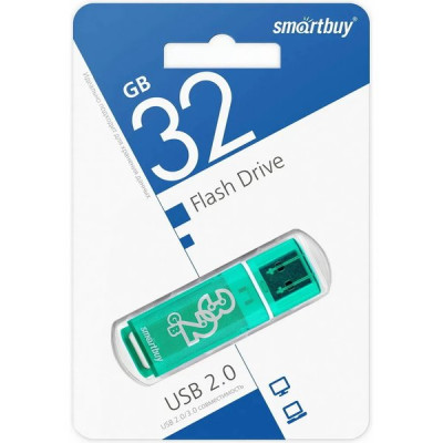 Накопитель USB Flash 32Gb SmartBuy Glossy series Green