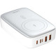 Зарядное устройство LDNIO, беспр. зар. Qi 15W, PD+PPS, 140W, GaN, [Q4010] Silver