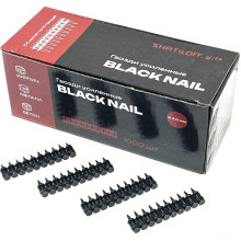 Гвозди для пистолета 3*25мм усиленные, по бетону и металлу, 1000шт, BLACK NAIL