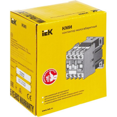 Контактор КМИ-11210 12А 230В/AC3 1НО, IEK [KKM11-012-230-10]