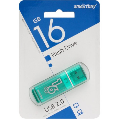 Накопитель USB Flash 16Gb SmartBuy Glossy series Green
