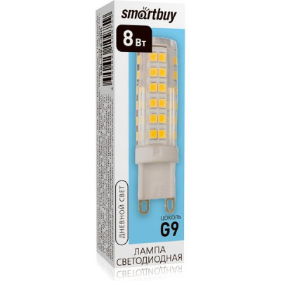 Лампа LED G9, 8W/220В, 4000K, 640Лм, Smartbuy [SBL-G9-8-40K]