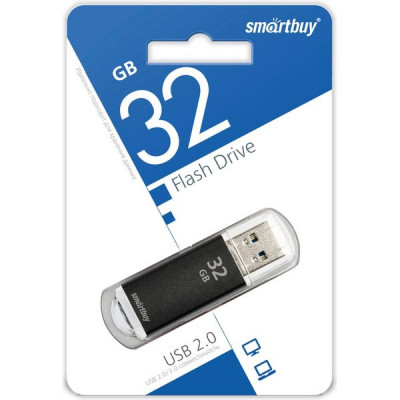 Накопитель USB Flash 32Gb SmartBuy V-Cut Black