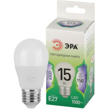 Лампа LED E27/P45 шар, 15W, 6500K, 1500Лм, ЭРА GL [LED P45-15W-865-E27 GL]