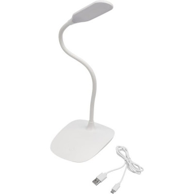 Светильник настольный LED  4W, 4000K, 350Лм, сенс./3ур-диммер, USB + аккум., REXANT [609-002] белый