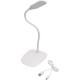 Светильник настольный LED  4W, 4000K, 350Лм, сенс./3ур-диммер, USB + аккум., REXANT [609-002] белый