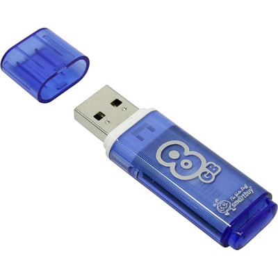 Накопитель USB Flash 8Gb SmartBuy Glossy series Blue