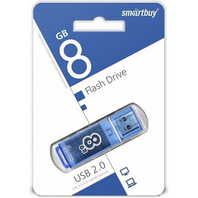 Накопитель USB Flash 8Gb SmartBuy Glossy series Blue