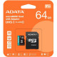 Карта памяти Micro SDXC 64Gb A-DATA Class 10 с адаптером Premier Pro UHS-I [AUSDX64GUI3V30SA2-RA1]