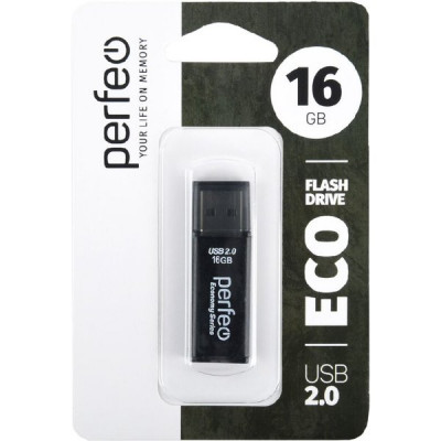 Накопитель USB Flash 16Gb Perfeo E03 Black