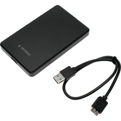 Бокс HDD 2.5'' Gembird, пластик корпус, USB 3.0 - SATA, черный, [EE2-U3S-40]