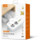 Разветвитель 2 розетки с заземлен., с выкл., 10А/2500Вт, 3xUSB, 1xType-C PD QC, LDNIO [SE2435] белый