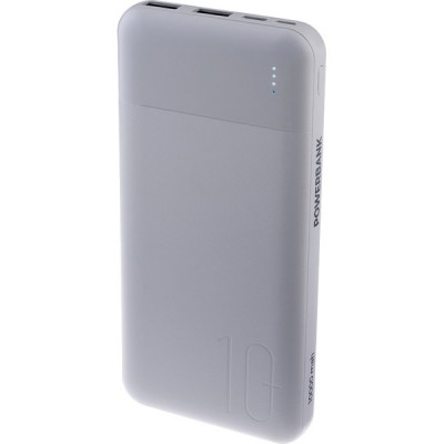 Внешняя батарея Perfeo PF-E2088, 10000mAh + In Micro usb+Type-C /Out USB 1 А, 2.1A /White