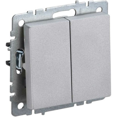 Переключатель с/у 2-кл 10А, IP20, IEK BRITE [BR-V22-0-10-K47] алюминий