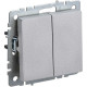 Переключатель с/у 2-кл 10А, IP20, IEK BRITE [BR-V22-0-10-K47] алюминий