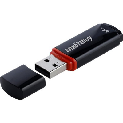 Накопитель USB Flash 64Gb SmartBuy Crown Black