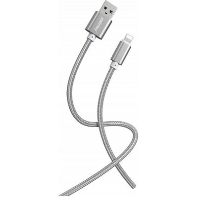 Кабель USB - Lightning, 1.0м, 3A, SmartBuy [iK-512-S02dg] серый
