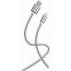 Кабель USB - Lightning, 1.0м, 3A, SmartBuy [iK-512-S02dg] серый